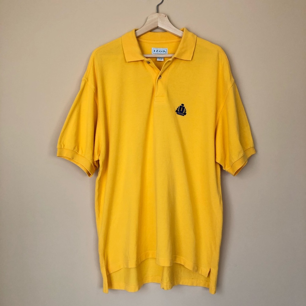 Izod Yellow Polo Shirt Sz M
